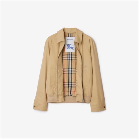 Gabardine Harrington Jacket in Flax 